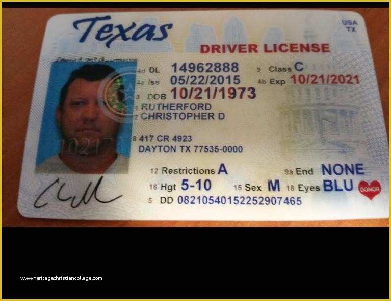 fake texas drivers license template free download