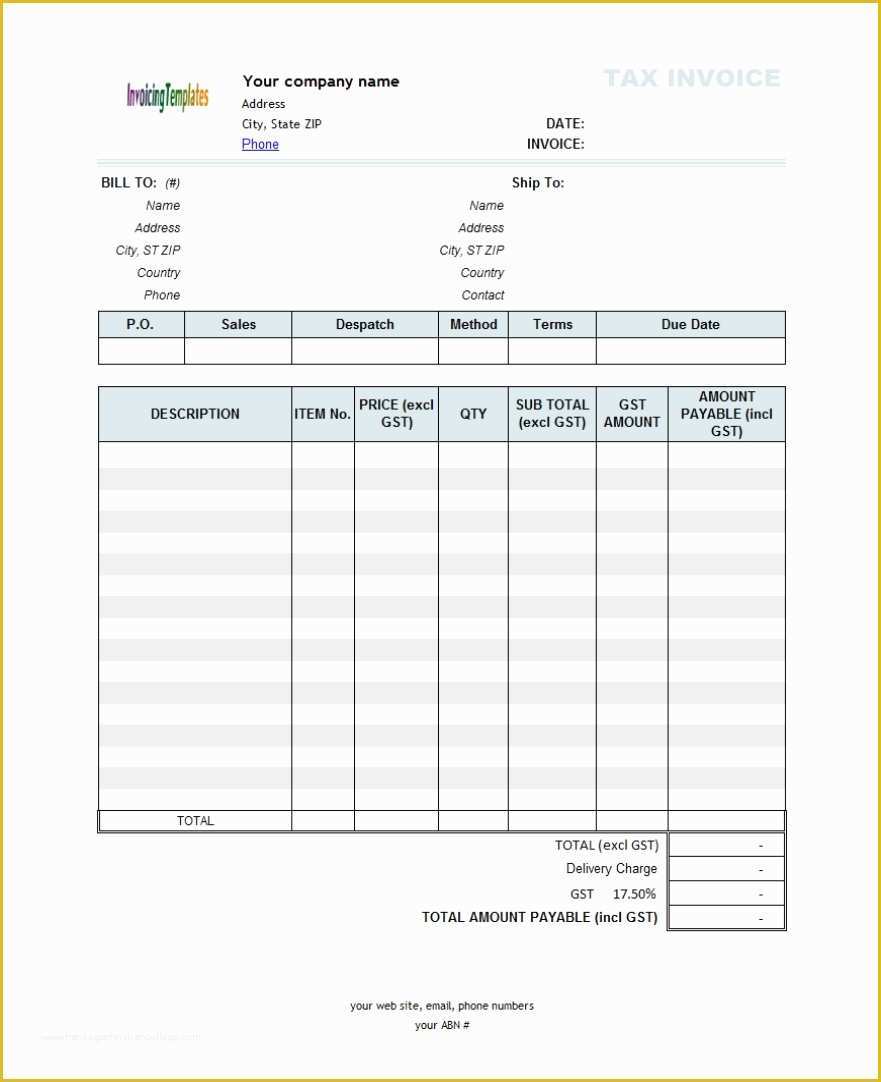 Free Fillable Form Templates Of Fillable Invoice Template Invoice 