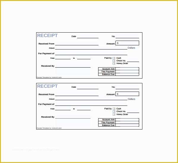 free fillable receipt template of 20 printable cash receipt templates