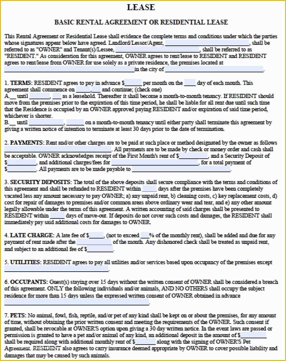 Printable Florida Lease Agreement Template Customize And Print