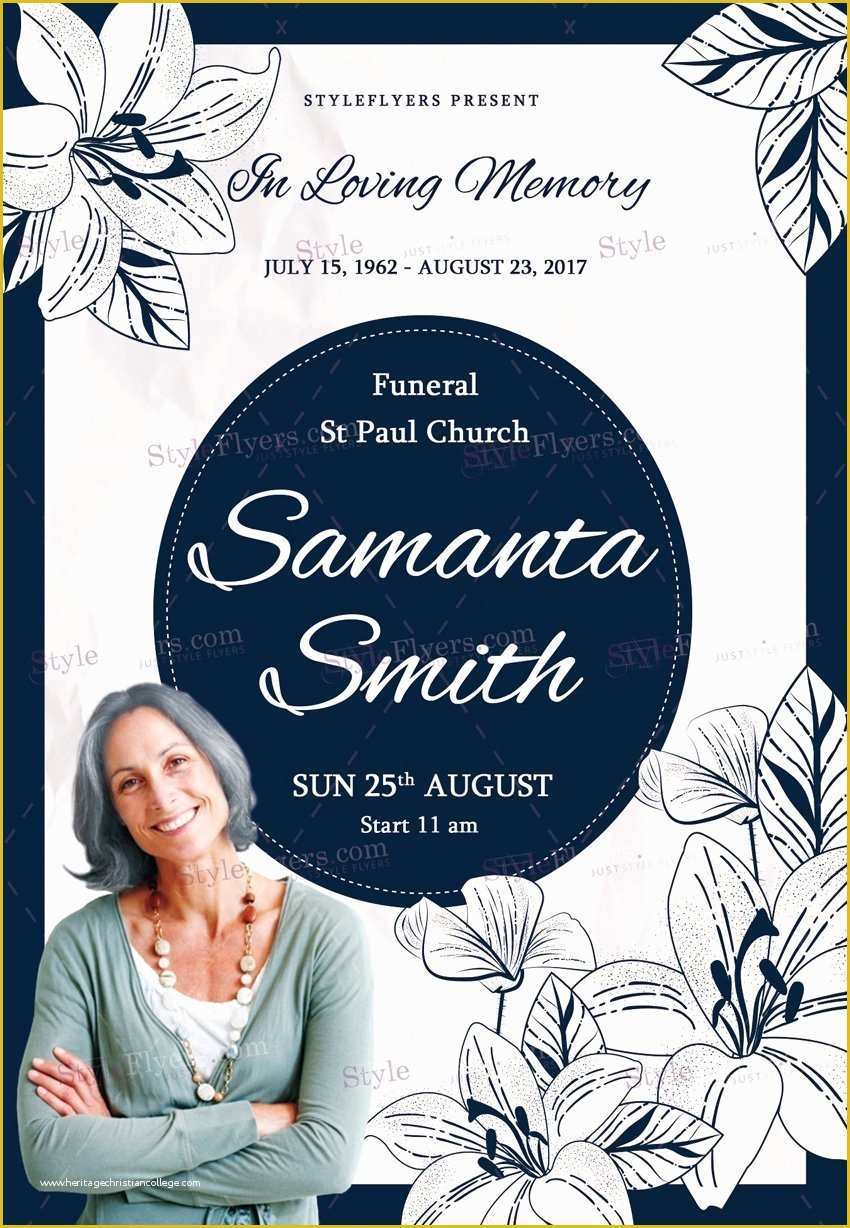  Free Funeral Flyer Template Psd Of Funeral Obituary Template 25 Free 