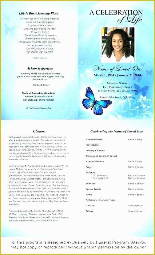 Free Funeral Program Template Microsoft Publisher Of Free Funeral 