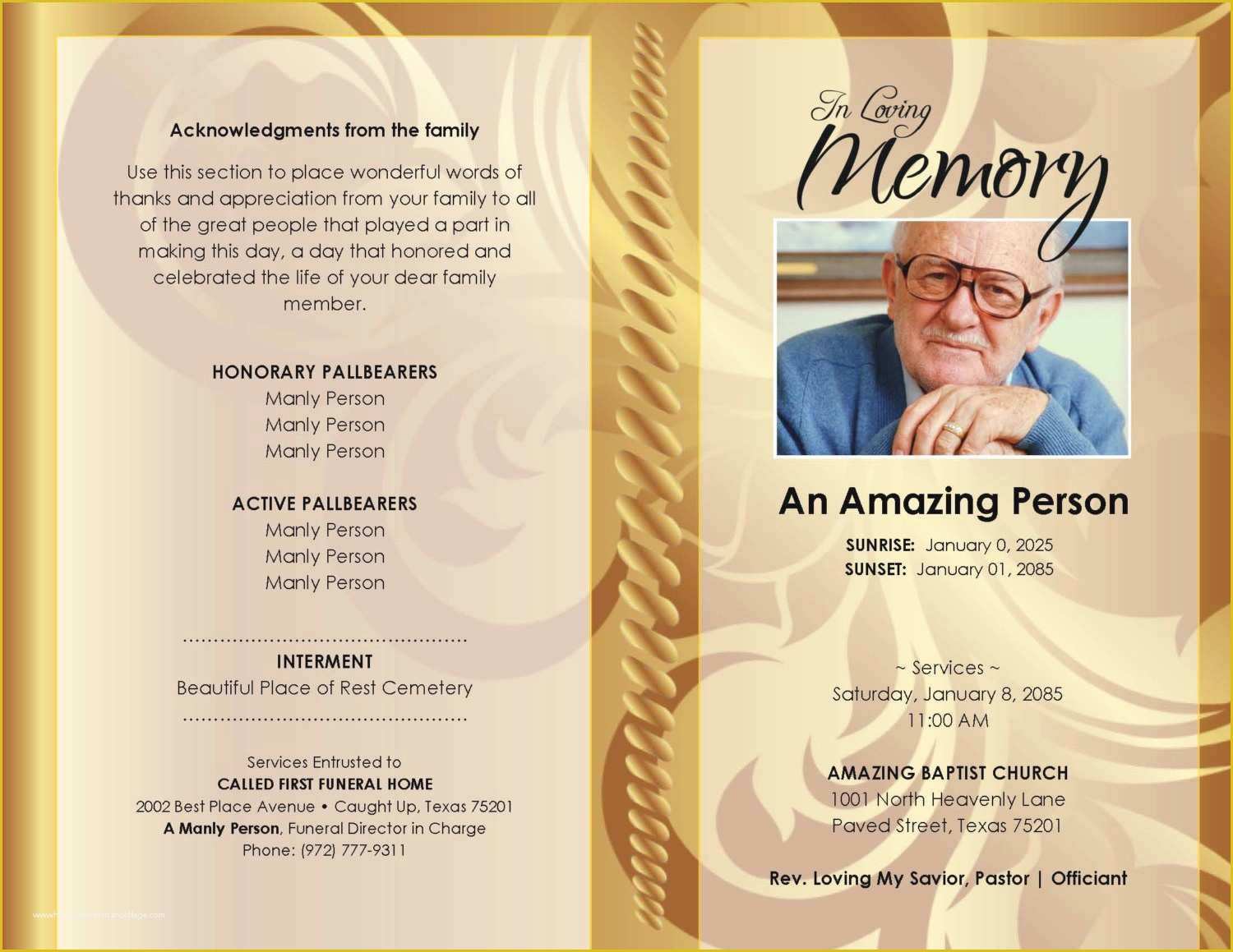 Free Funeral Program Template Microsoft Publisher Of New Free Funeral 