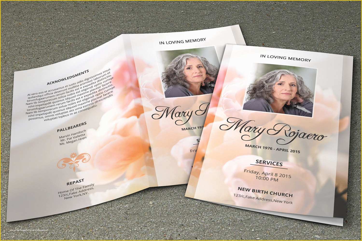 Free Funeral Program Template Photoshop