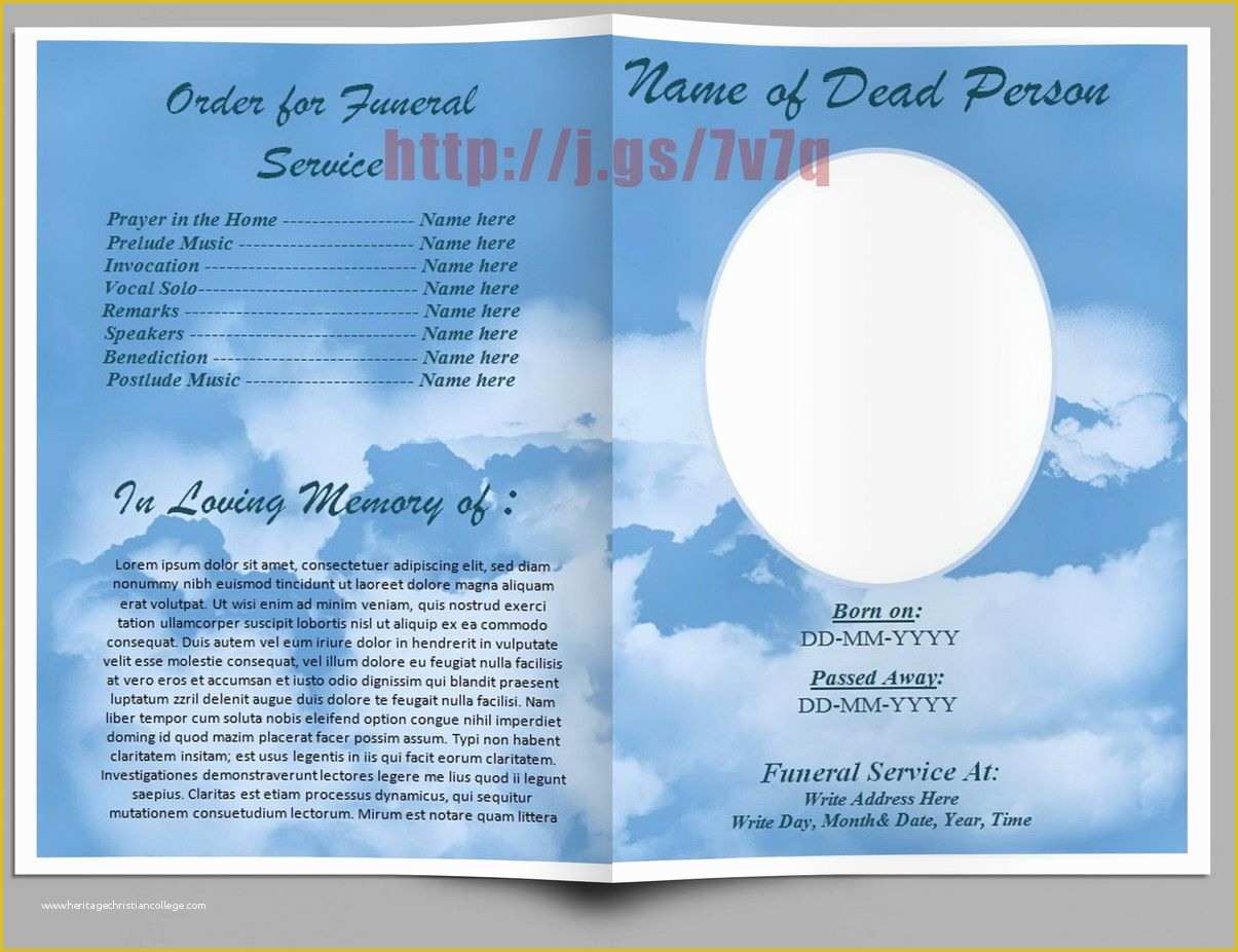 Free Funeral Service Program Template Word Of Pin On Funeral Program 