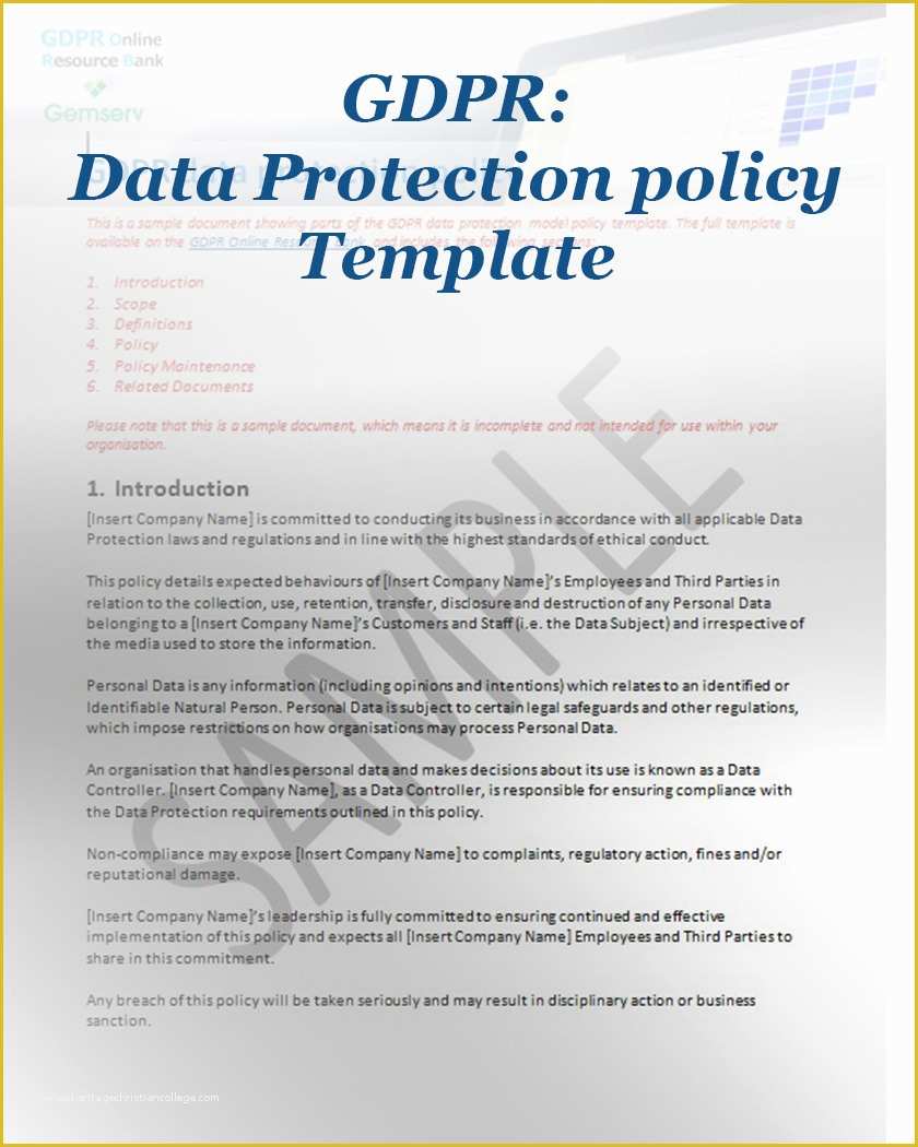 Free Gdpr Compliant Privacy Policy Template Of Gdpr Pliance Archives