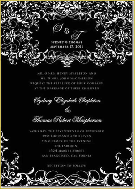 Free Gothic Wedding Invitation Templates