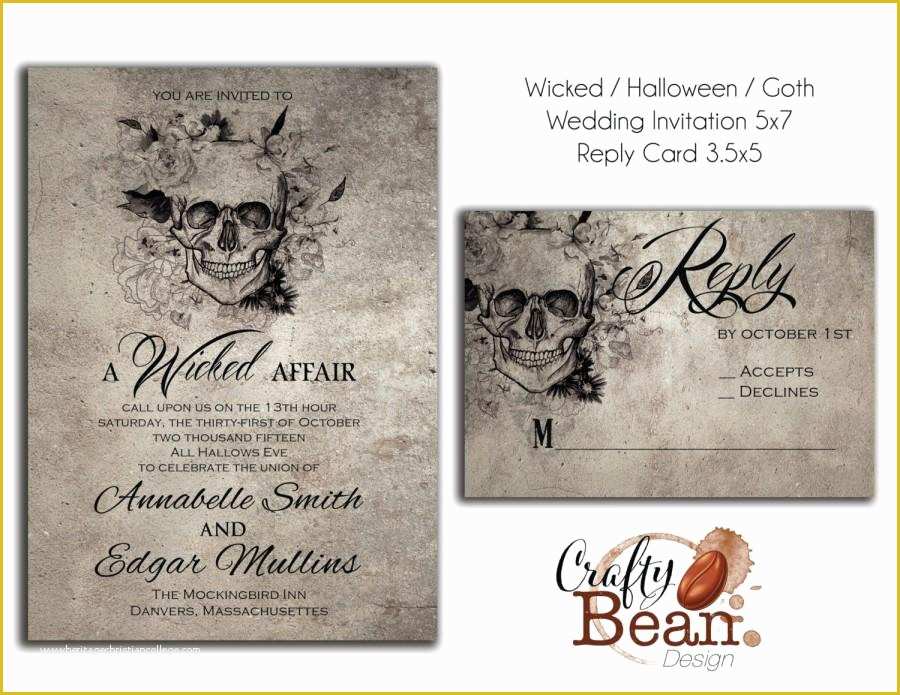 Free Gothic Wedding Invitation Templates