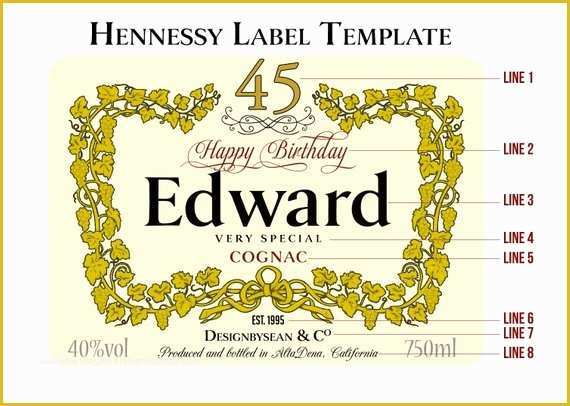 Download 36 Free Hennessy Label Template | Heritagechristiancollege