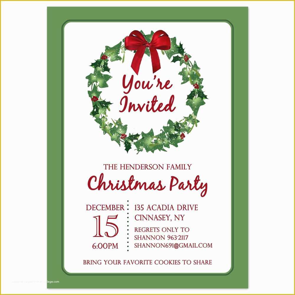 Free Holiday Invite Templates Of Free Printable Christmas Borders For Invitations