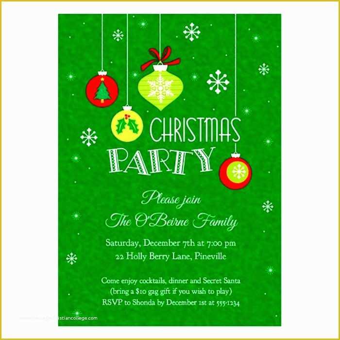 Free Holiday Party Invitation Templates Word Of Word Christmas Party ...