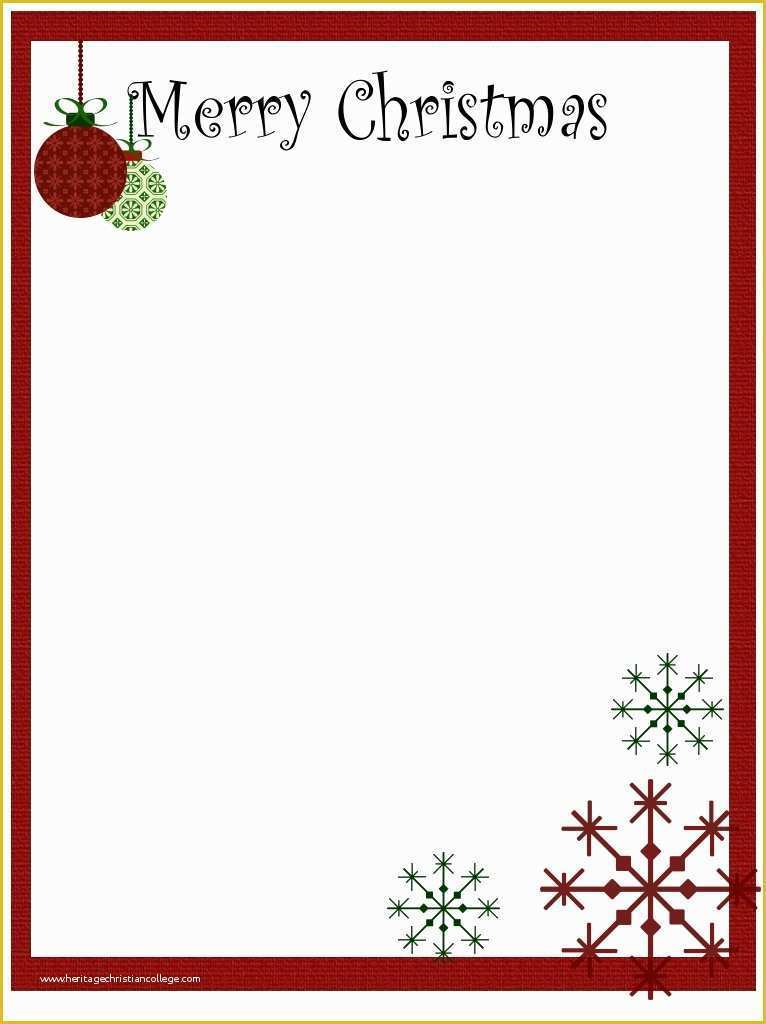 Free Holiday Stationery Templates Of Borders For Stationary Printable Heritagechristiancollege