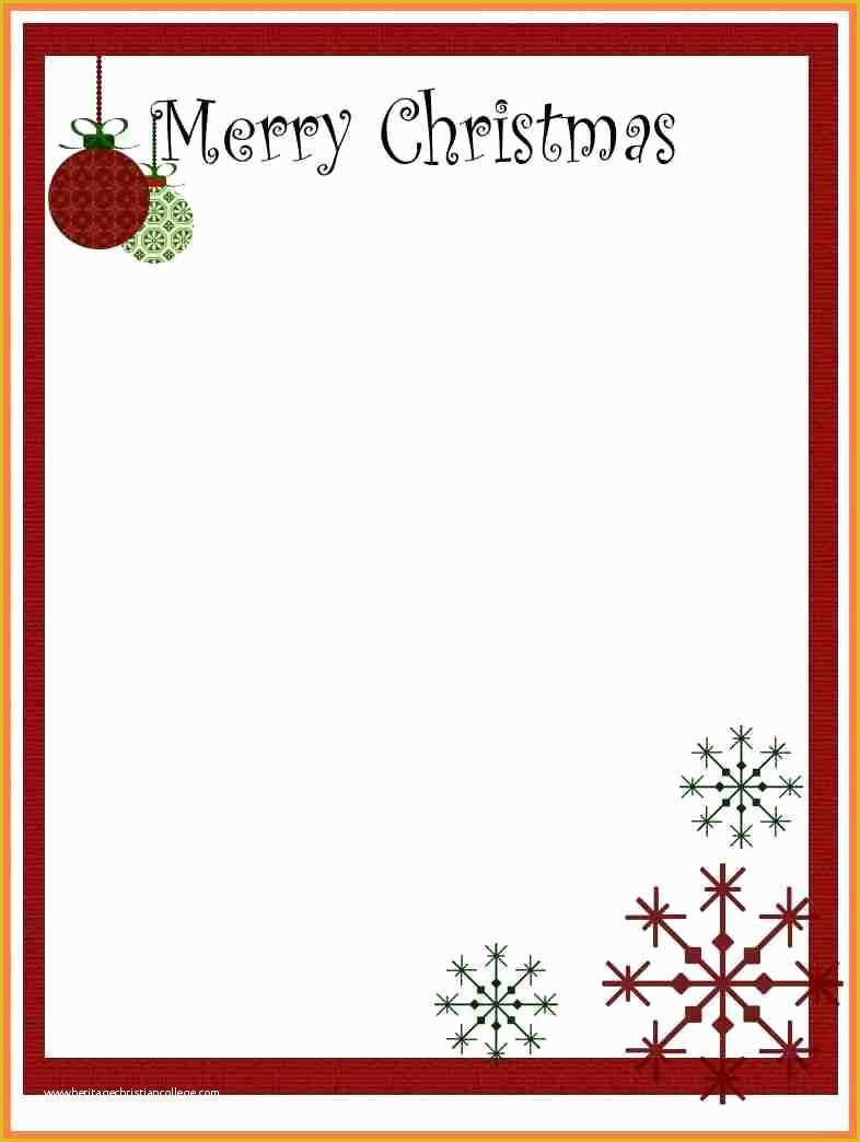 Free Holiday Stationery Templates Word Of 7 Christmas Letterhead 