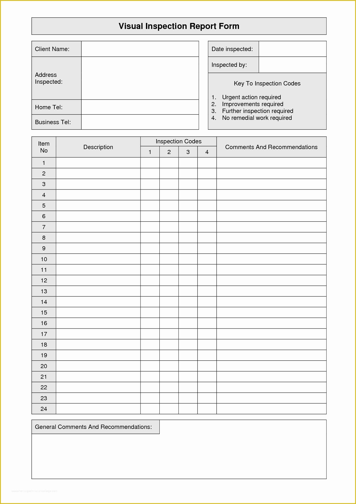 Free Home Inspection Report Template Word Of Inspection Report Template 
