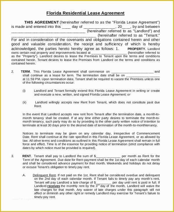 Free House Rental Agreement Template Of 17 Printable Residential Lease Agreements