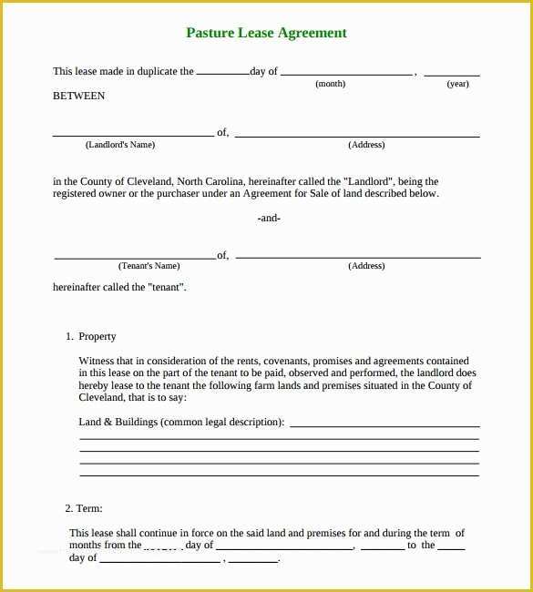 Free Hunting Lease Agreement Template Of Farm Land Lease Agreement 