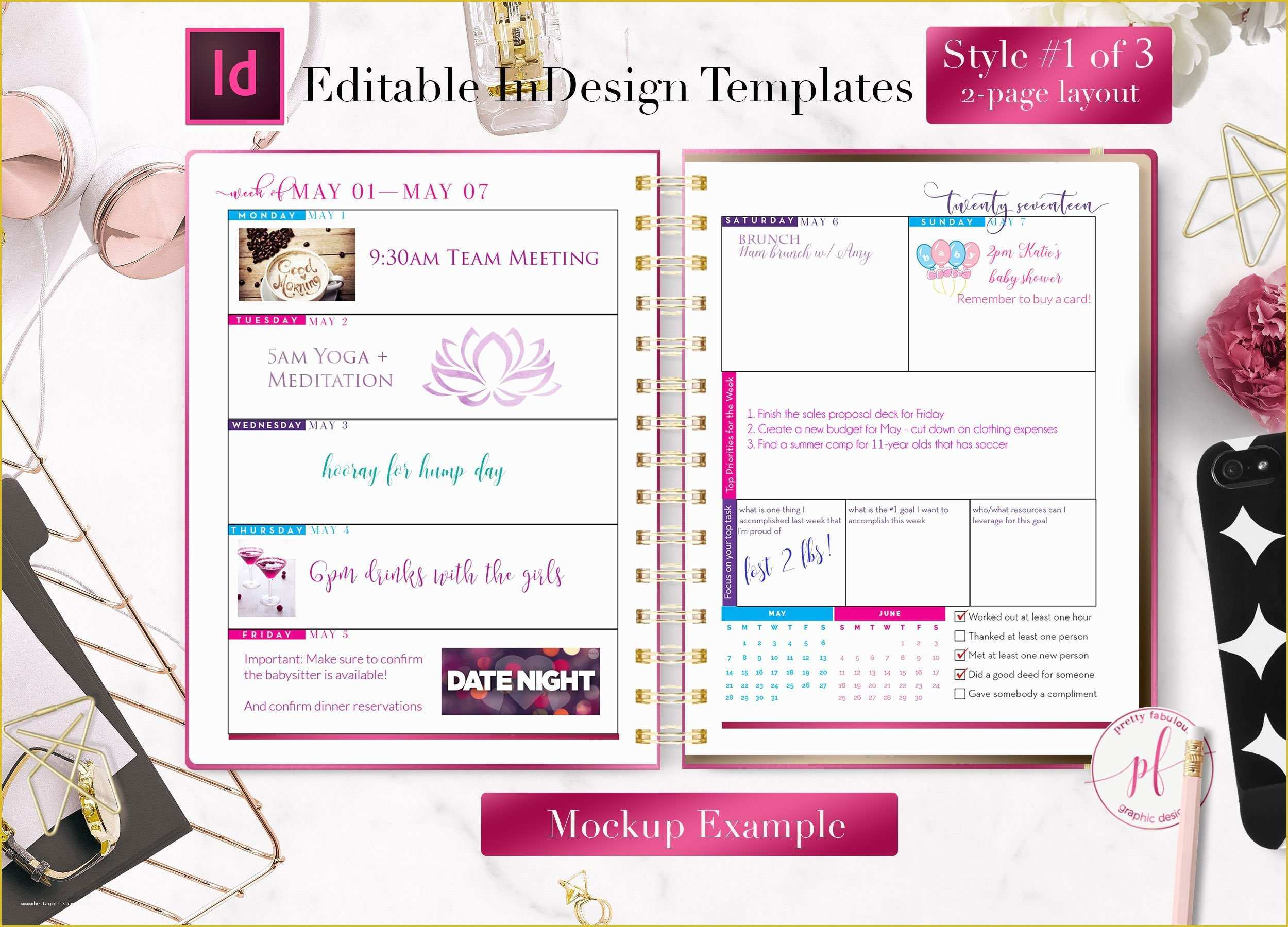 Free Indesign Calendar Template Of Weekly Calendar Heritagechristiancollege