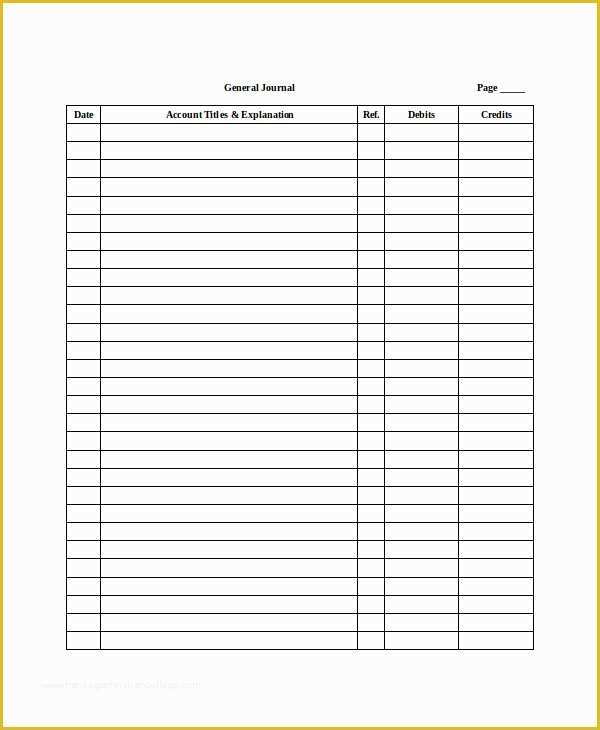 Free Ledger Template Of Ledger Paper Template 7 Free Word Pdf Document 