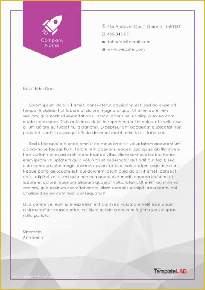 Free Letter Headed Paper Templates Download Of 45 Free Letterhead ...