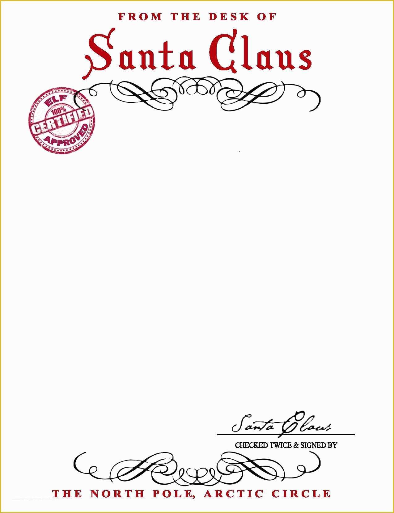 Free Letter To Santa Template Word Of Santa Claus Letterhead Will Bring 