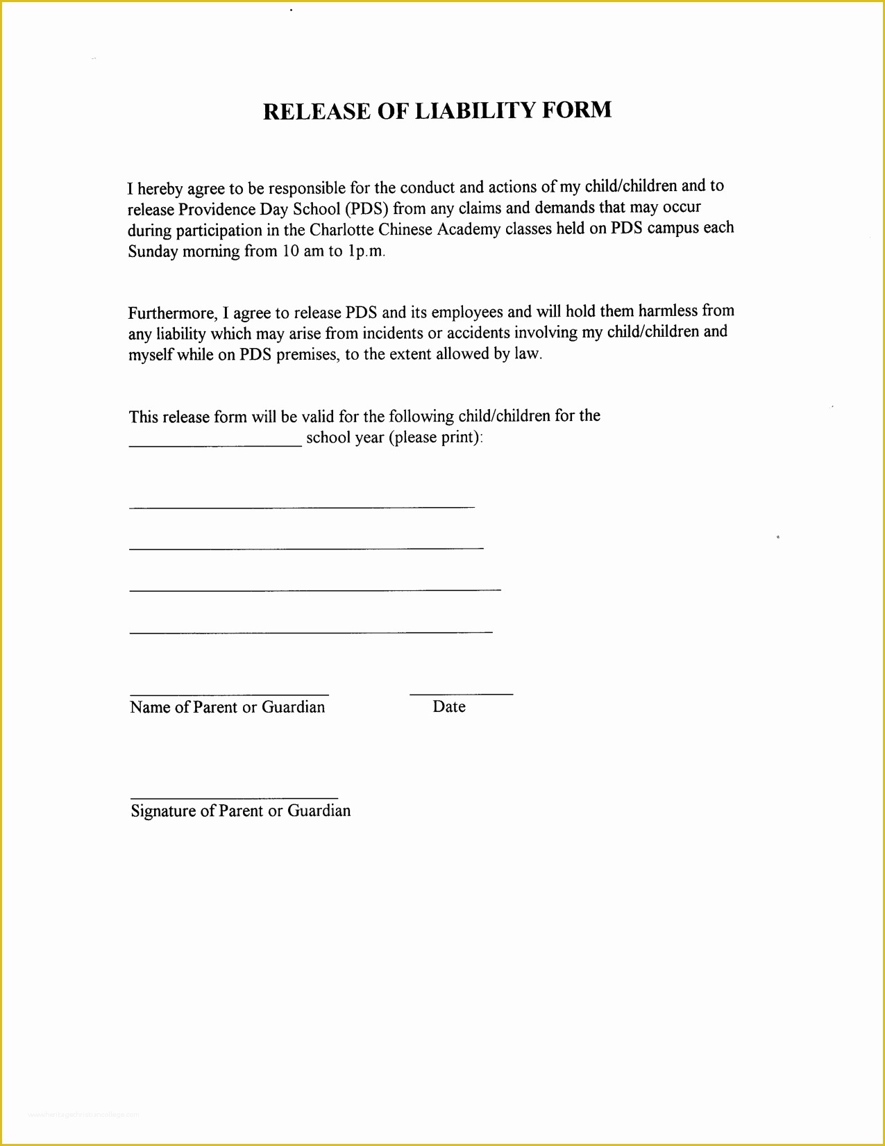 Free Liability Release Form Template Of Liability Release Form Template In Images Release Of 