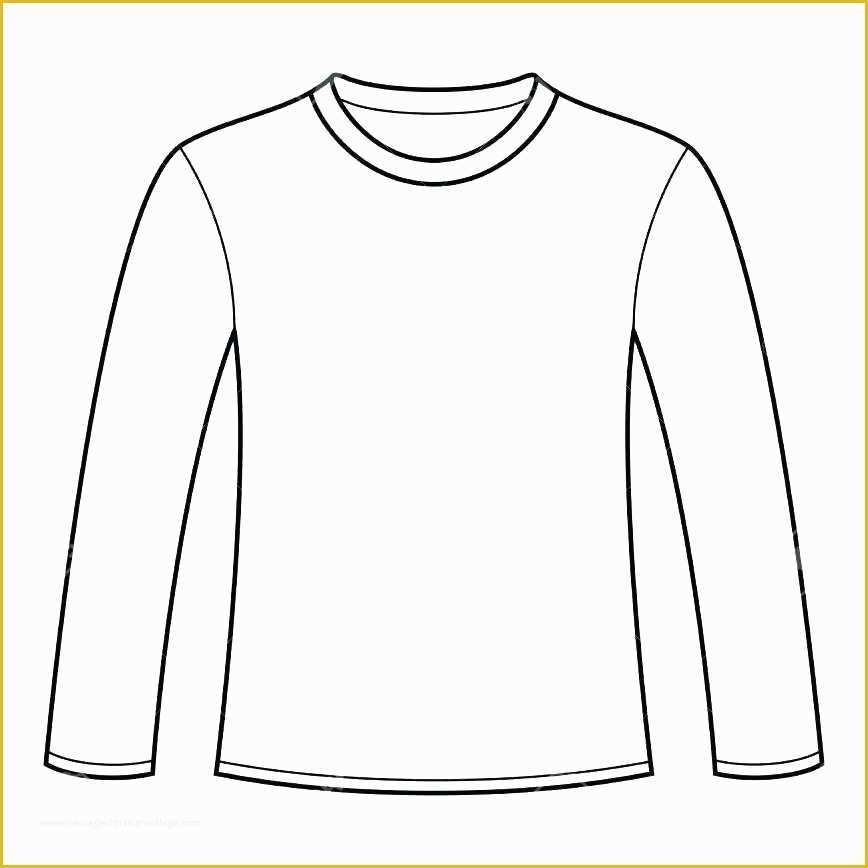 Free Long Sleeve Shirt Template Of Blank Long Sleeve Shirt Template 1 ...