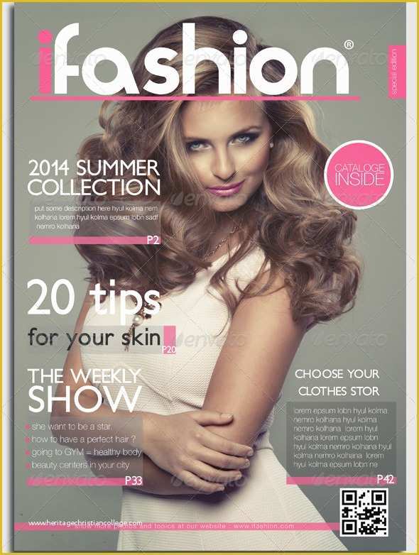 Free Magazine Cover Template Of 25 Beautiful Fashion Magazine Print ...