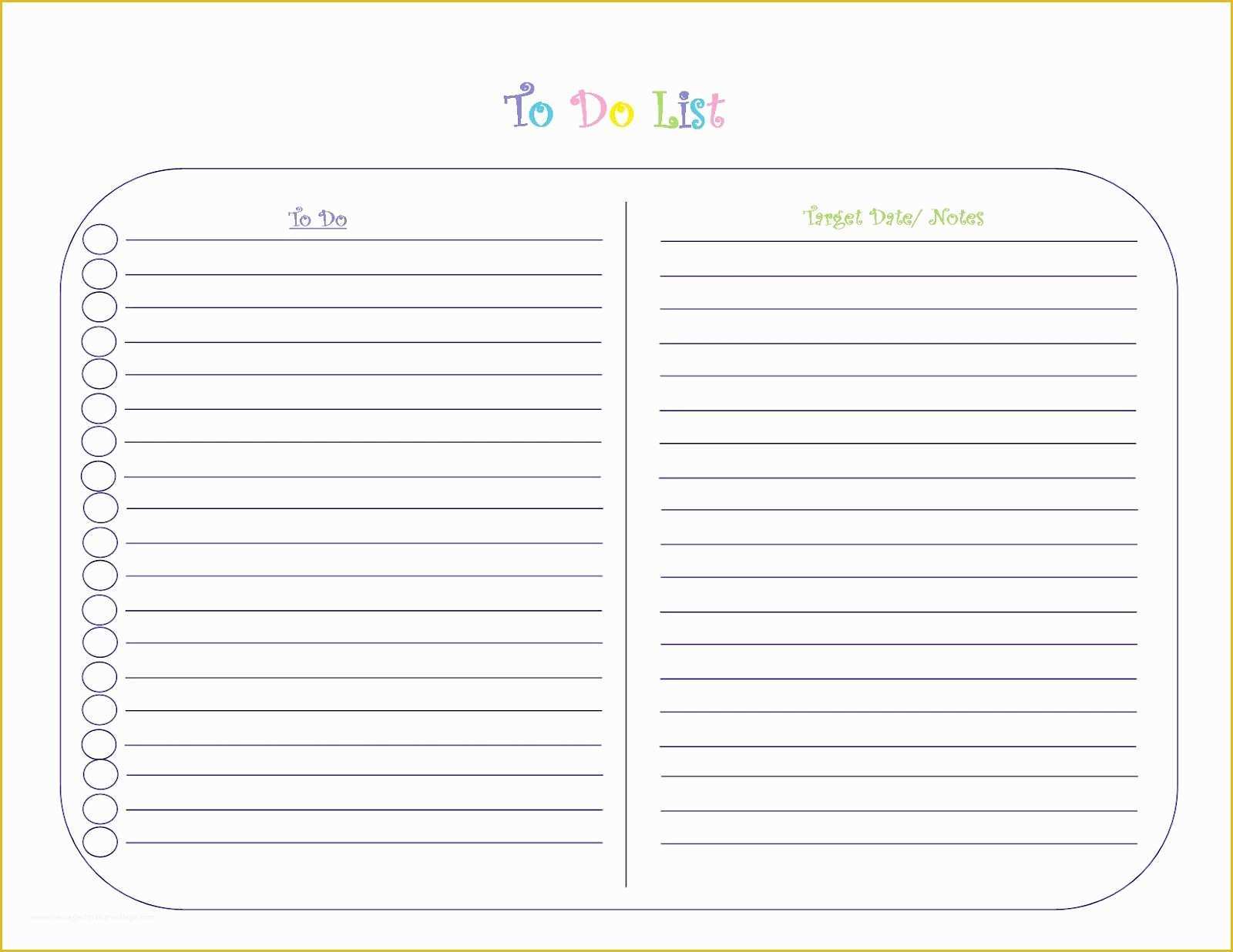 Free Master Page Templates Of Master To Do List Template Templates Data 