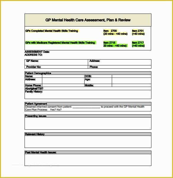 Free Mental Health Treatment Plan Template Of Mental Health Care Plan 