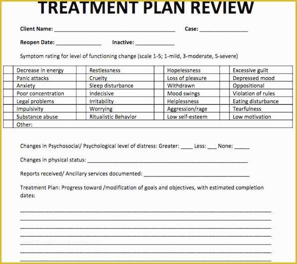 Free Mental Health Treatment Plan Template Of Depression Treatment Plan 