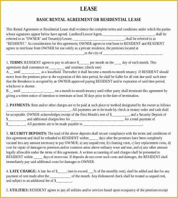 Free Microsoft Word Rental Agreement Templates Of Rental Agreement Templates 15 Free Word Pdf