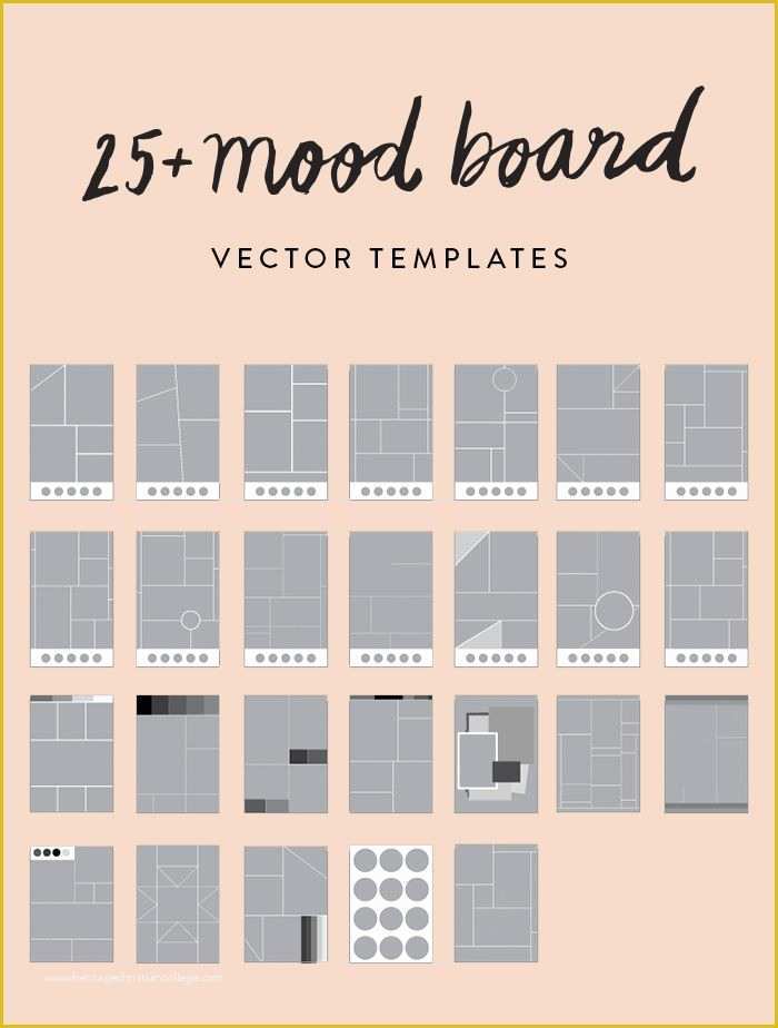 Free Moodboard Template Illustrator Of 25 Mood Board Vector Templates Of Free Moodboard Template Illustrator 