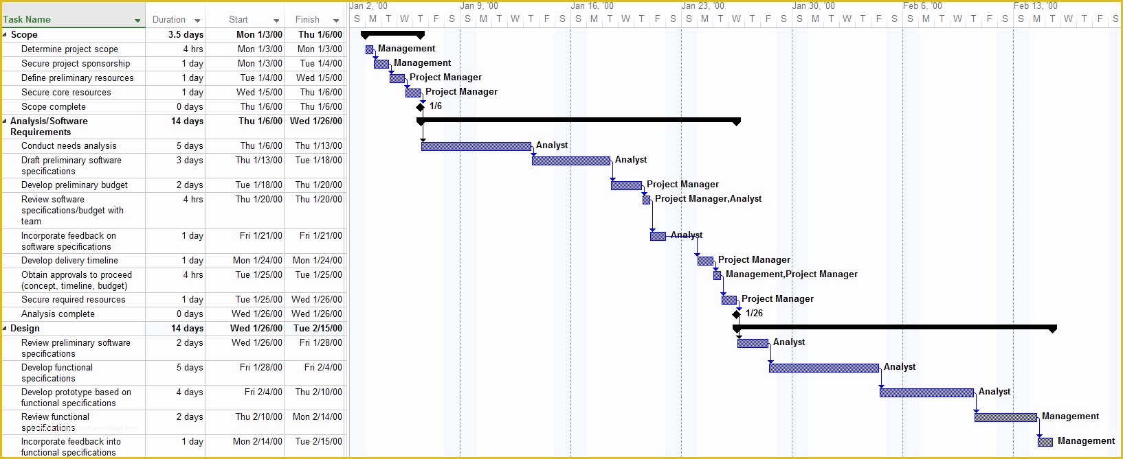 microsoft office project timeline template