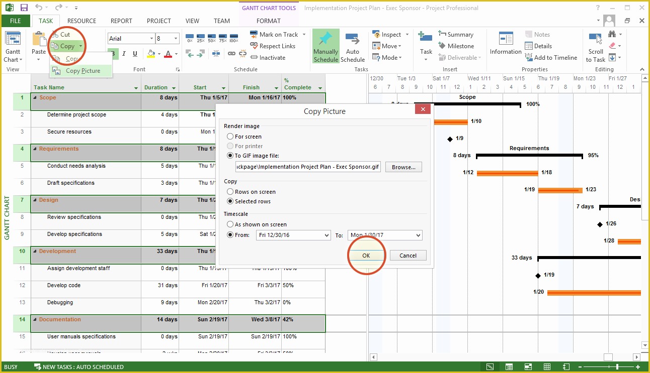 Free Ms Project Templates Of Microsoft Project Tutorial Exporting to