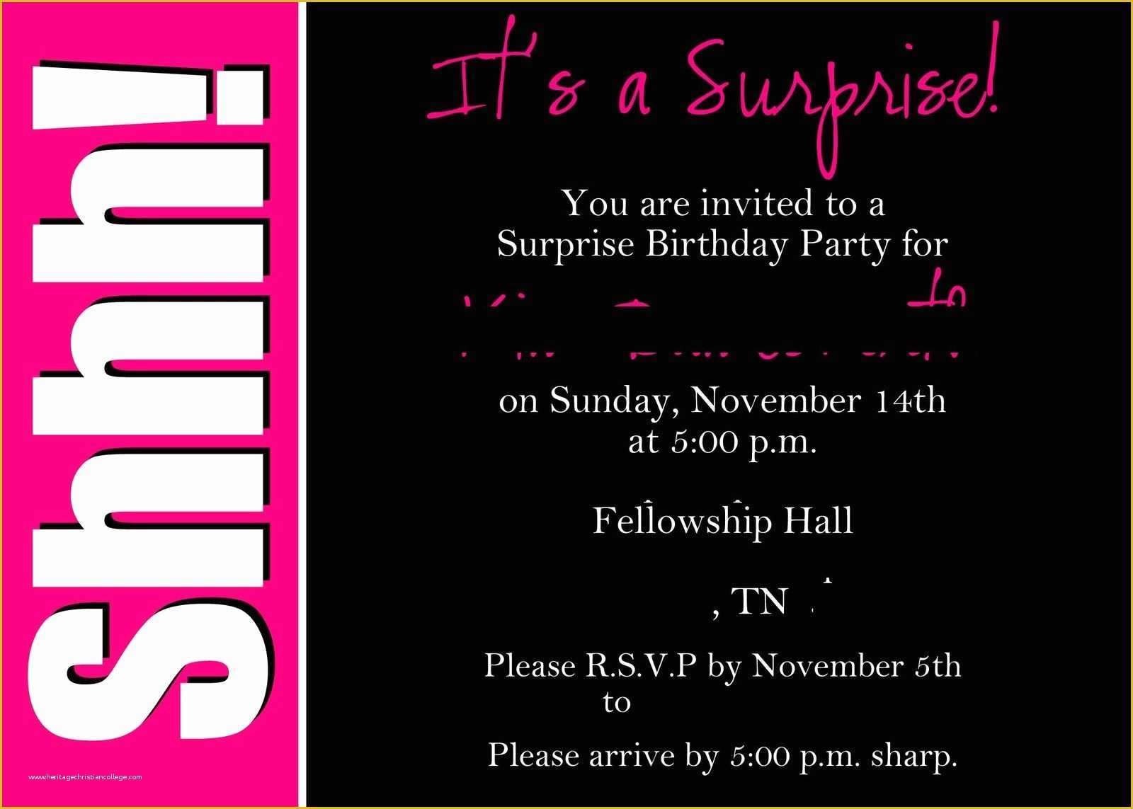 Free Online 50th Birthday Invitation Templates Of Surprise 50th 