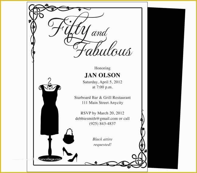 Free Online 50th Birthday Invitation Templates Of Templates 50th Birthday Invitations