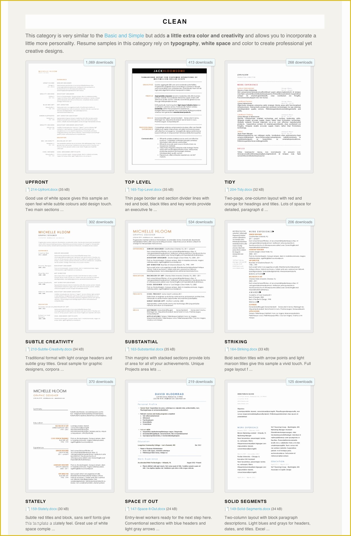 Free Online Resume Templates Printable Of 275 Free Microsoft Word 