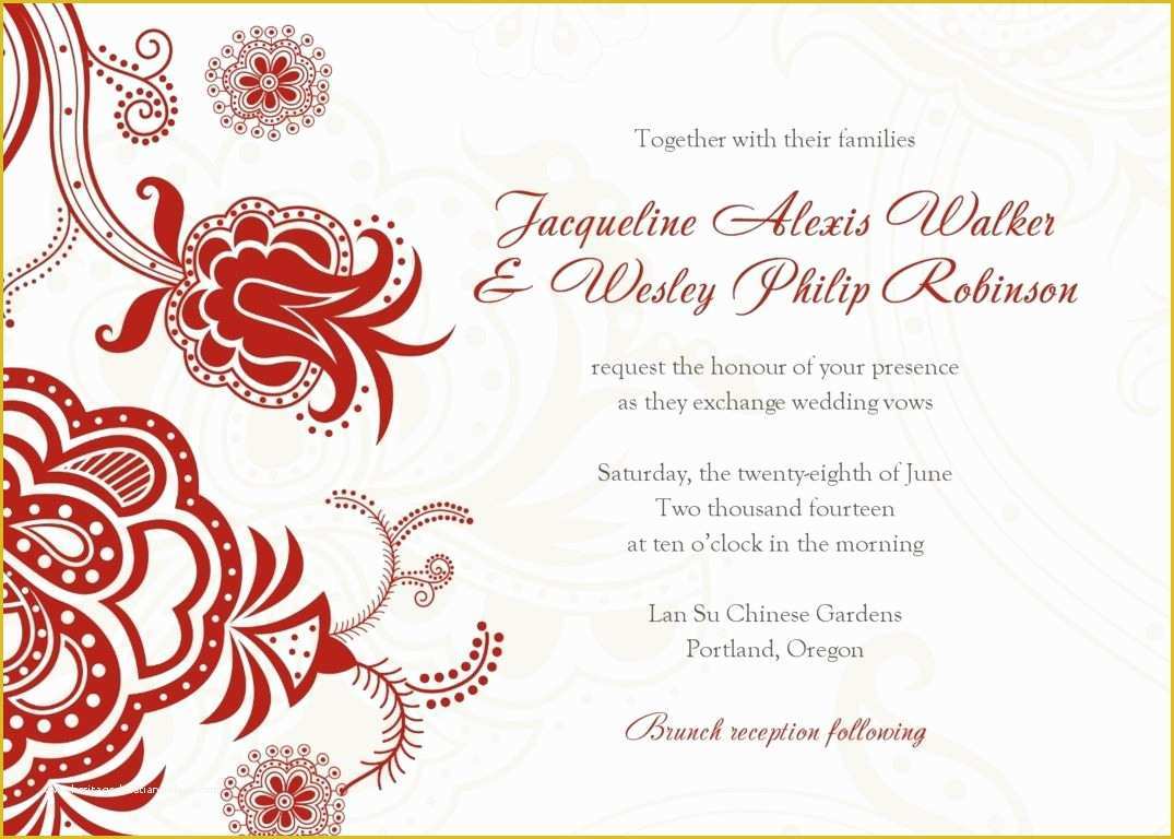  Free Downloadable Wedding Invitation Templates For Word Packskol