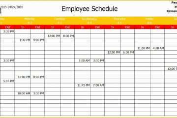 57 Free Online Work Schedule Template | Heritagechristiancollege