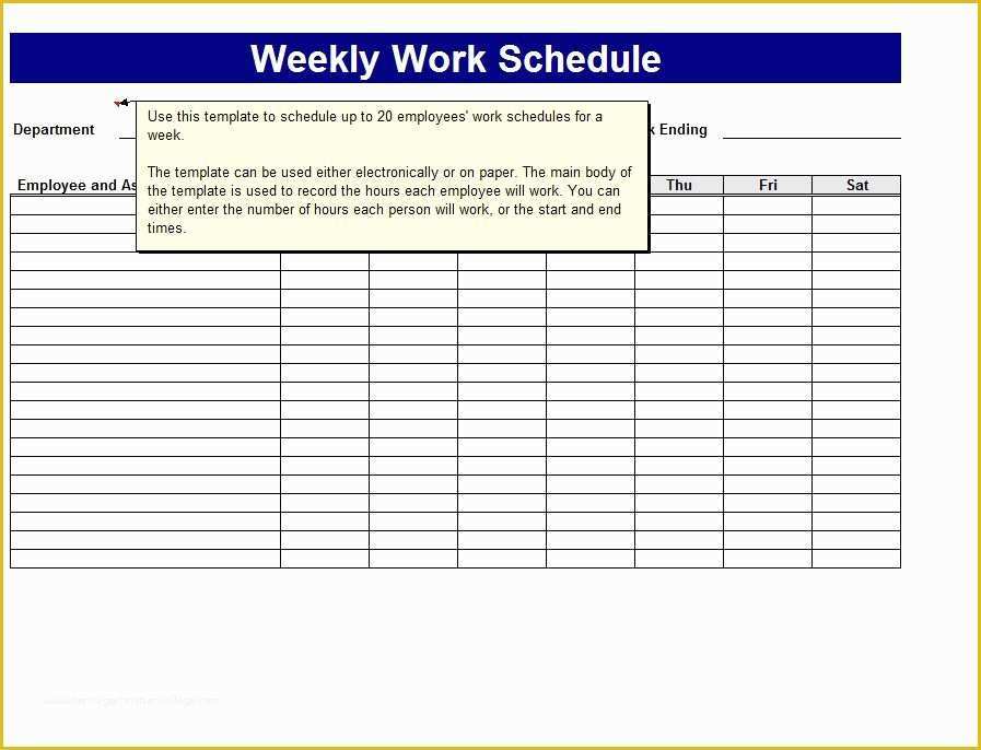 Free Online Work Schedule Template Of Bi Weekly Employee Schedule ...