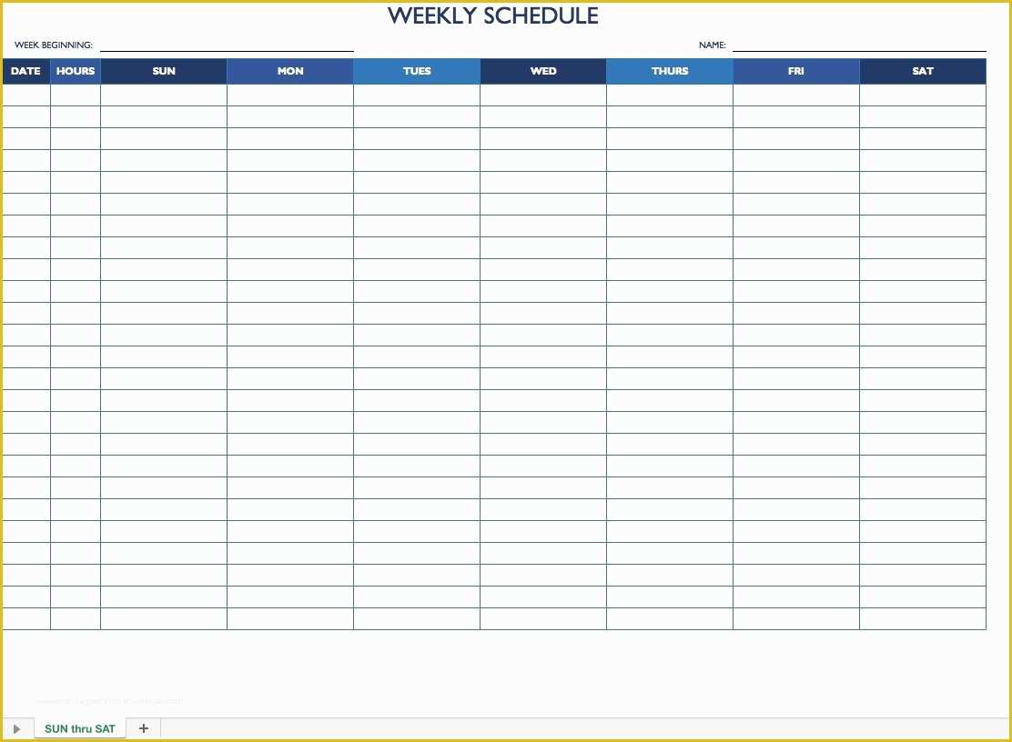weekly schedule creator online