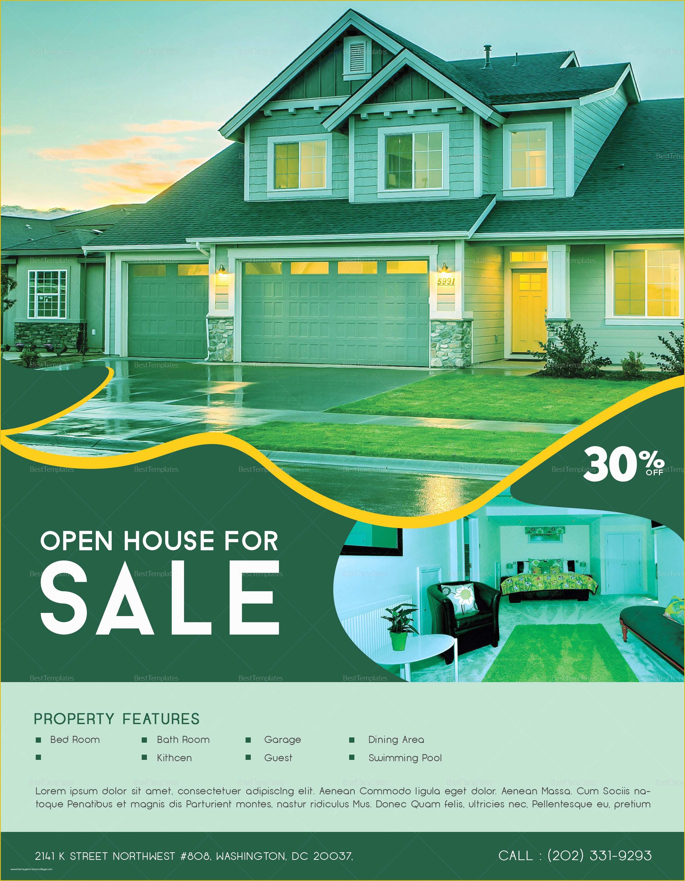 Free Open House Flyer Template Word Of Open House Sale Flyer Design 