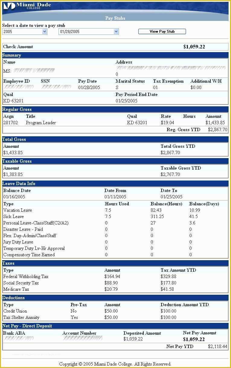 Free Pay Stub Template With Calculator Of Fresh Free Pay Stub Template 