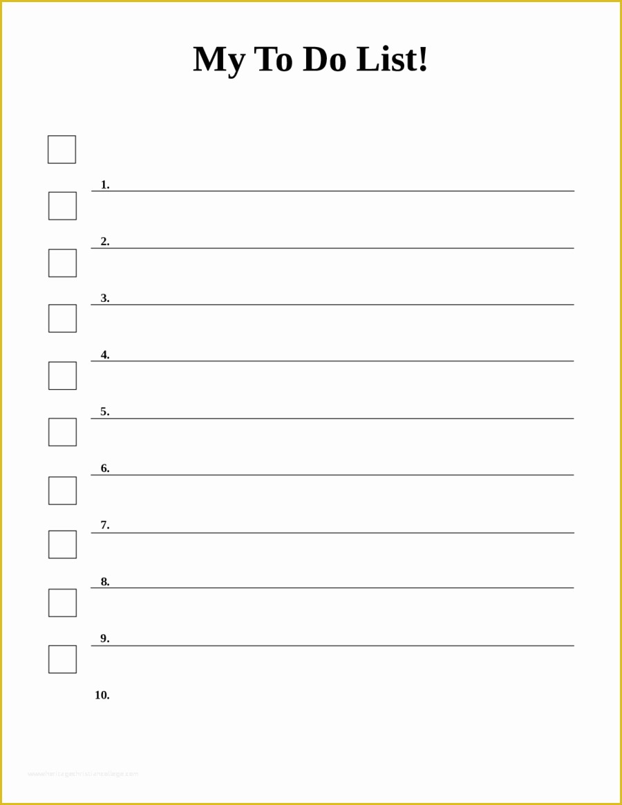 Free Pdf Templates Of Free Printable To Do List Template For Word 