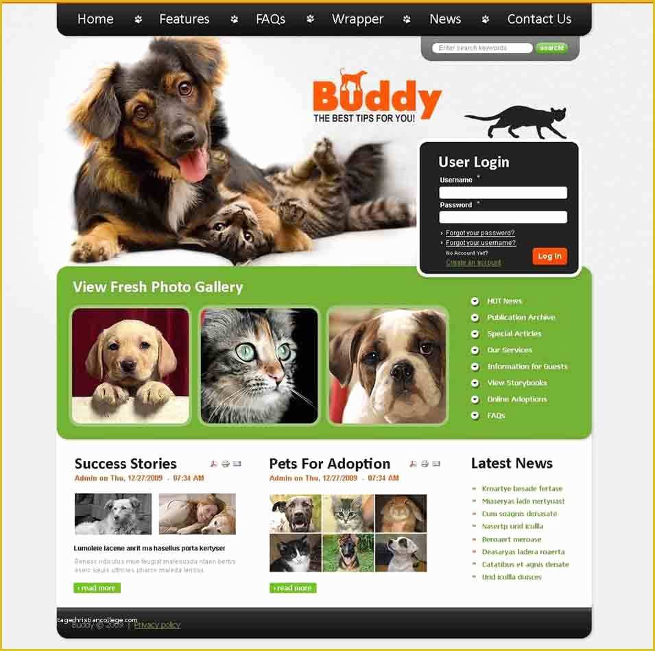 Free Pet Store Website Templates Of Pets Store Joomla Website Templates 