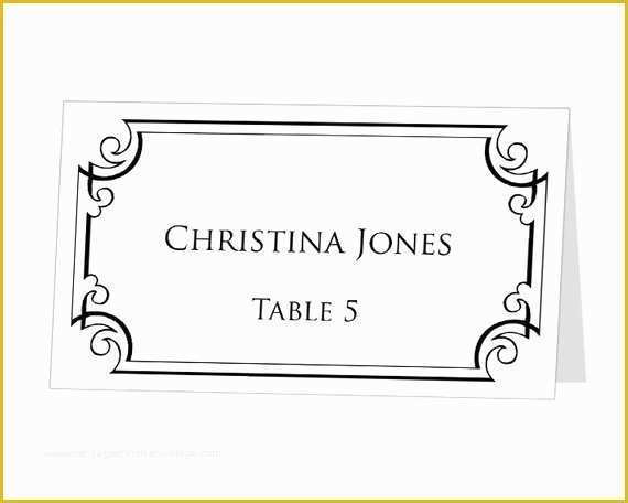 Free Place Card Template Word Of Table Number Template Printable 