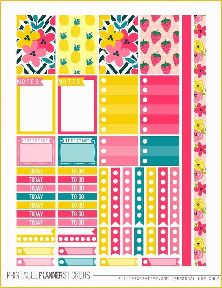 Planner Stickers Template