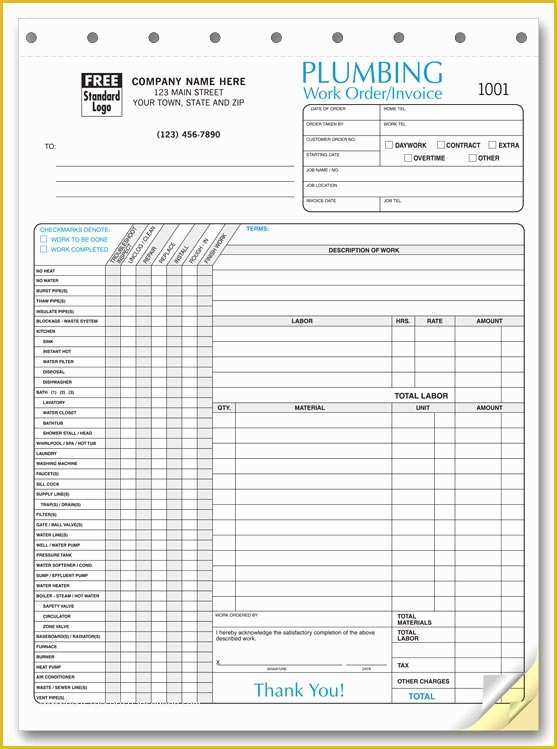 Free Plumbing Templates Of Blank Plumbing Invoice Free Plumbing Invoice 