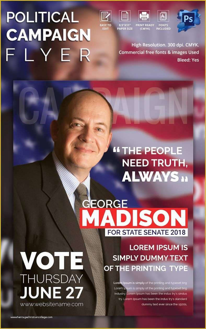 Free Political Campaign Flyer Templates Of Campaign With These Elegant Free Political Campaign
