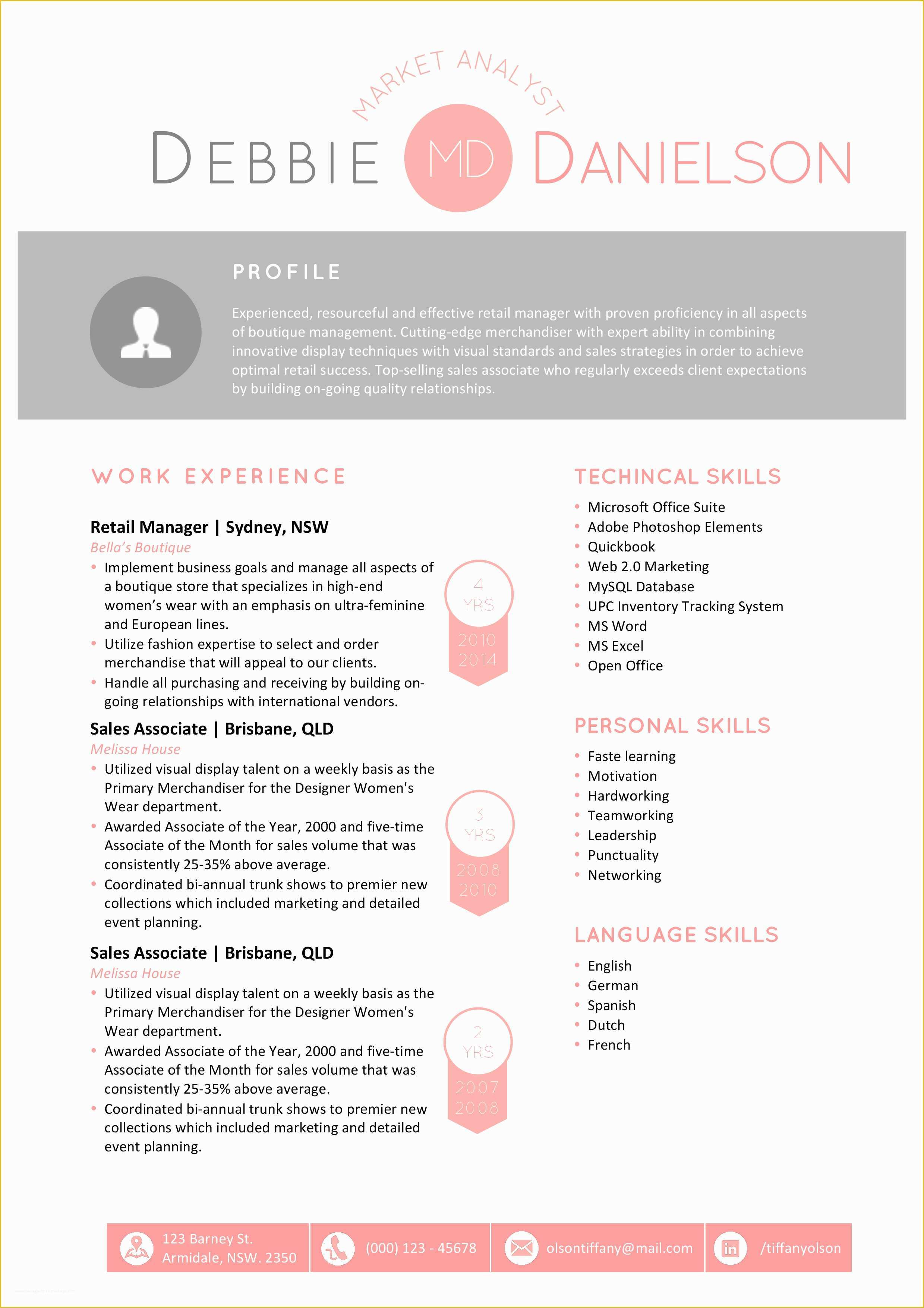 Free Pretty Resume Templates Of Clear and Pretty Resume Templates We Ve